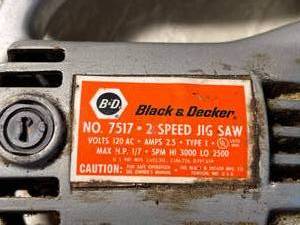 lot 86 image: Black and Decker Two Speed Jigsaw