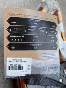 lot 94A image: Mens 25 Inch Eastern Outfitters Snowshoes (NEW)