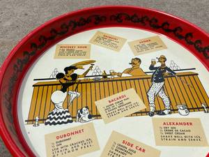 lot 99 image: Vintage Bar Themed Serving Tray