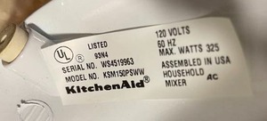 lot 139 image: Kitchen Aid Mixer