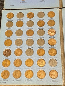 lot 53 image: Two Partial Collectible Vintage Penny Sets