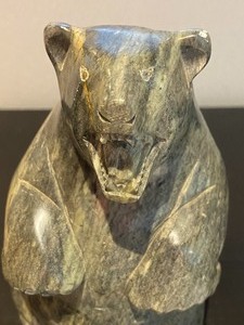 lot 13 image: Carved Bear Figurine