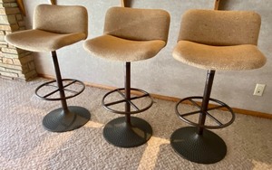lot 17 image: Three Contemporary Style Barstools by ICF