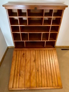 lot 16 image: Unique Cabinet w Interior Cubby HolesSlots