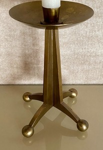 lot 20 image: Unique Metal Candle Holder (made in France)