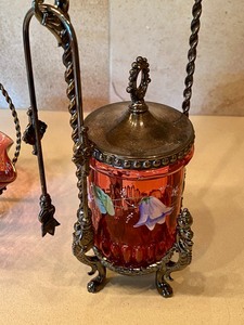 lot 26 image: Antique Pickle Castor and Victorian Dish w Holder