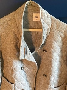 lot 191 image: Ladies Gray Button Up Light Weight Jacket by Cabi