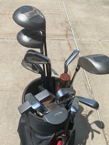 lot 155 image: Hunter Golf Bag With Assorted Electra Used Golf Clubs.