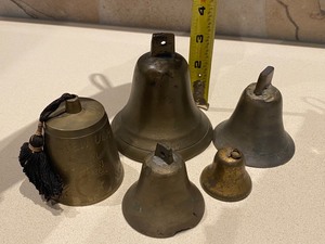 lot 226 image: Vintage Brass Bells