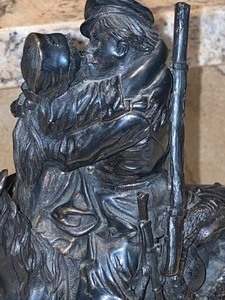 lot 220 image: Sculpture by Fabr CF Woerffel The Farewell Kiss