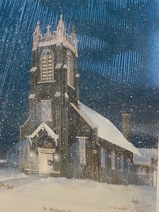 lot 229 image: Print by David Allen St. Michaels Catholic Church