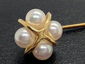 lot 260 image: 14k and Pearl Stick Pin