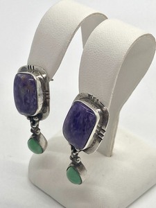 lot 273 image: Sterling & Amethyst Earrings