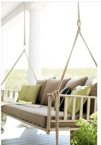 Cane Patio Outdoor Patio Swing with Square Back Cushions the retail price in Home Depot is $749.00