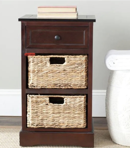 Carrie Dark Cherry Storage Side Table&nbsp the retail price $118.41