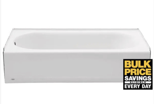 Princeton 60 in. Left Hand Drain Rectangular Alcove Bathtub in White the retail price $351.00