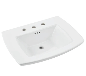 Edgemere 8 in. Pedestal Sink Basin in White by American Standard the retail price $125.45
