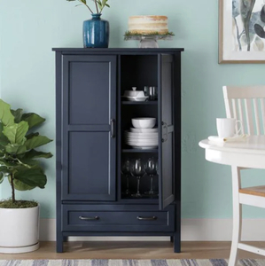 Midnight Blue Wood Kitchen Pantry (30 in. W x 47 in. H) the retail price $289.00