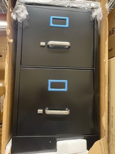 15 in. x 26-12 in. x 28-38 in. Black Vertical File Cabinet with Security Lock.Retail price is $130