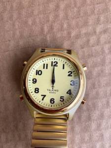 Gold atomic talking watch brand new...