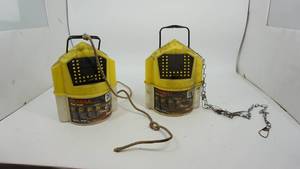 Two Frabill Flow Troll Minnow Buckets--Chain To Hang Fish On