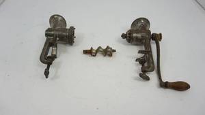 Two Vintage Meat Grinders