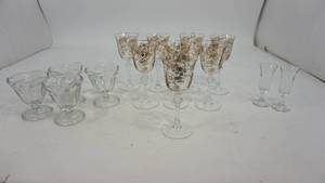 Wine Glasses--Sherbet Glasses--Shot Glasses