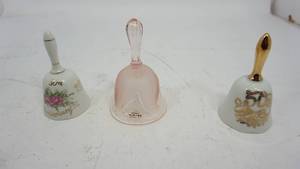 Six 50th Anniversary Glasses--Two 50th Anniversary Bells--One Lt. Mauve Bell