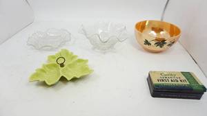 Serving Dishes & Curity Samaritan First Aid Kit