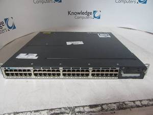 lot 74 image: Cisco WS-C3750X-48T-S 48 port Gig switch