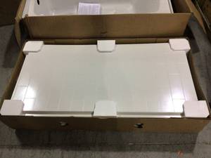 Bootzcast 30 in. x 60 in. x 74.5 in. Standard Fit Alcove Bath and Shower Kit with Left-Hand Drain in White by Bootz Industries (has damage) see all pictures