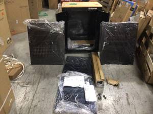 53 in. W x 69 in. H x 19 in. D Steel Garage Cabinet Set in Black (6-Piece) by Husky (good condition) see al pictures