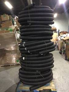 Lot of 4 3 in. x 100 ft. Corrugated Pipes Drain Solid Pipe by Advanced Drainage Systems (see all pictures)