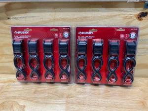 lot 29 image: HUSKY Lot of 2-  6 ft. x 1 in. Cam Buckle Tie-Downs 4-Pack