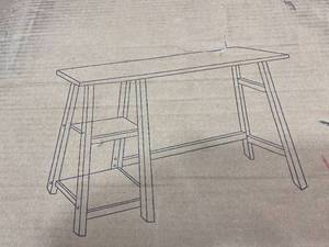 lot 92 image: CONVENIENCE CONCEPTS Designs2Go 47-in White ModernContemporary Student Desk