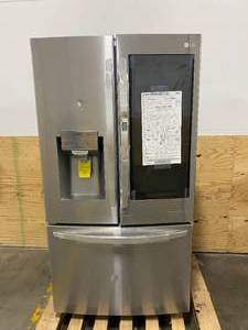 lot 11 image: LG ELECTRONICS 26 cu. ft. 3-Door French Door Smart Refrigerator w InstaView Door-in-Door, Glide N Serve in PrintProof Stainless Steel