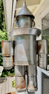 Tin Man Metal Can Bird Feeder