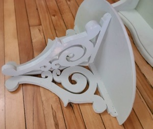 Pair of White Painted Wood Shelves