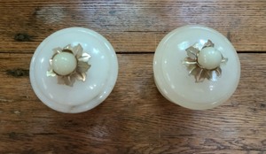 Vintage MarbleStone Vanity Jars