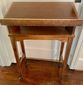 Book Table with a Large Websters Third New International Unabridged Dictionary 1966