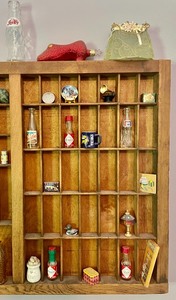 Miniatures Display Shelf with the Miniatures Included
