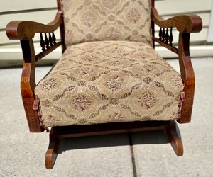 Vintage Upholstered Rocking Chair
