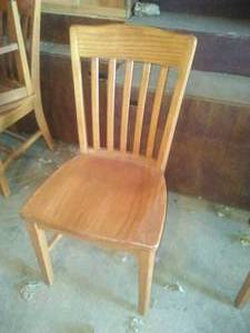 Wood Library Chairs (4).