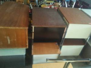 Variety of metal and wood desks (6).