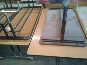 Tables with Laminate tops and adjustable legs (4