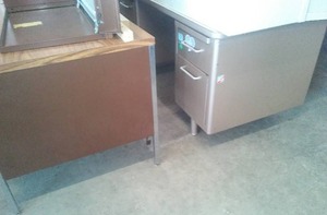Desks (2) One with return, one with laminate top.