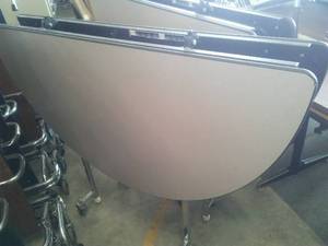 5 ft. Sico Folding Round Table on Casters
