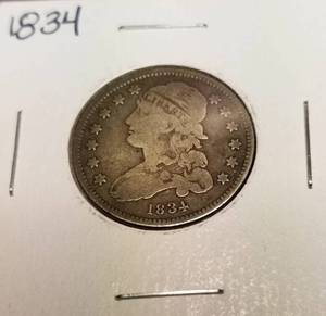 lot 03 image: 1834 US BUST QUARTER