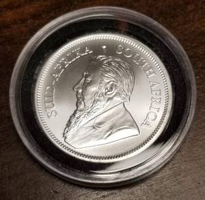 lot 20 image: 1 TROY OZ. .999 FINE SILVER 2020 KRUGERRAND IN AIRTITE