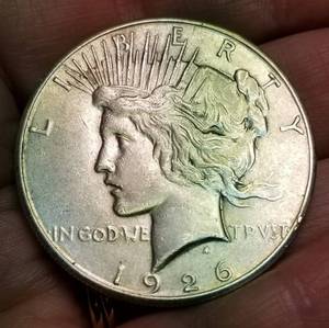 lot 30 image: 1926-S PEACE SILVER DOLLAR AU